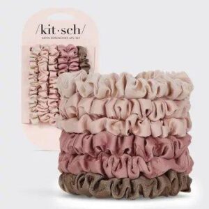 KITSCH_Ultra_Petite_Satin_Scrunchies_6pc___Terracotta