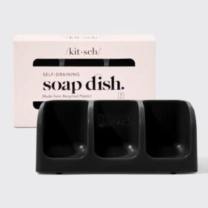 KITSCH_Self_Draining_Soap_Dish___Black