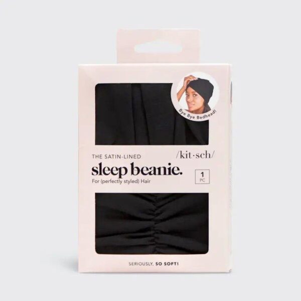 Kitsch_Sleep_Beanie_with_Satin_Lining___Black__satiiniunimyssy_hiuksille