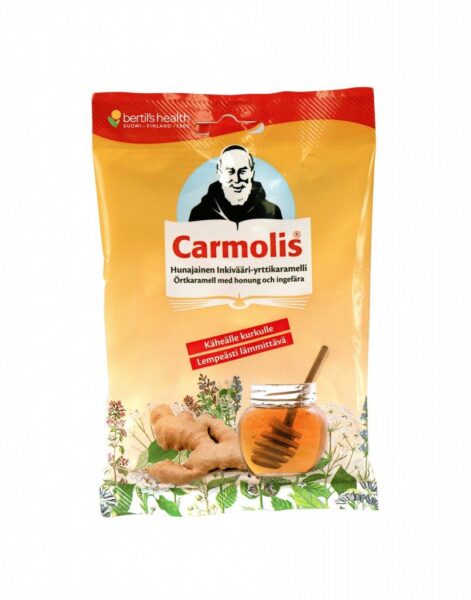 Carmolis_Inkivaari_hunaja_kurkkukaramelli_75g